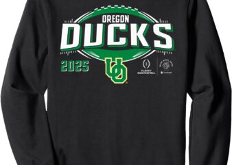 Oregon Ducks CFP Quarterfinal Rose Bowl 2024-2025 Black Sweatshirt