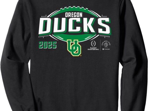 Oregon ducks cfp quarterfinal rose bowl 2024-2025 black sweatshirt