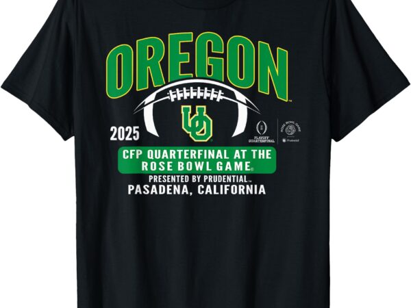 Oregon ducks rose bowl 2024-25 cfp quarterfinal black t-shirt