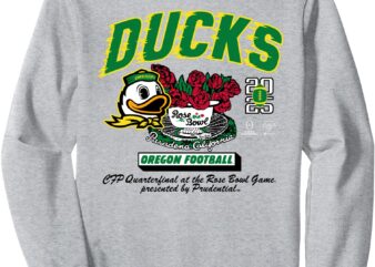 Oregon Ducks Rose Bowl 2024-25 CFP Quarterfinal Gray Sweatshirt