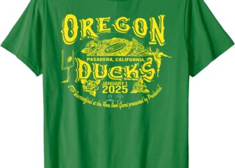 Oregon Ducks Rose Bowl 2024-25 CFP Quarterfinal Stadium Logo T-Shirt