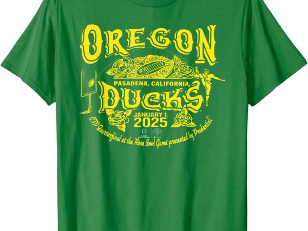 Oregon ducks rose bowl 2024-25 cfp quarterfinal stadium logo t-shirt