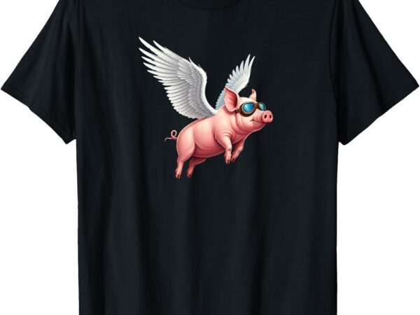 Pig flying with wings t-shirt