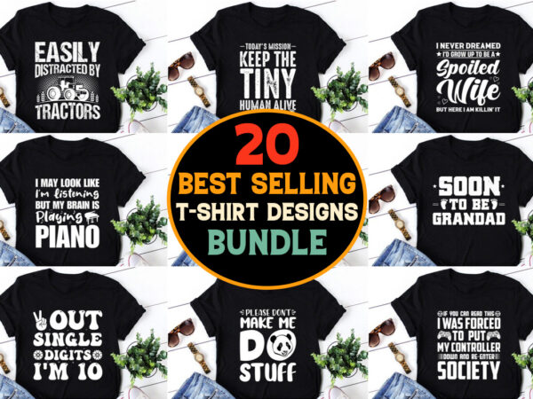 Pod best selling t-shirt design bundle