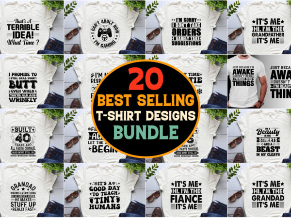 Pod best selling t-shirt design bundle