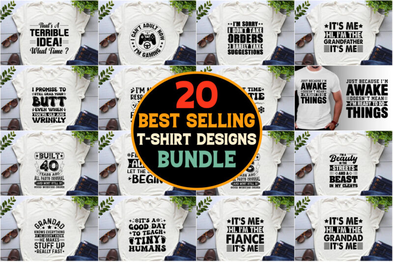 POD Best Selling T-Shirt Design Bundle