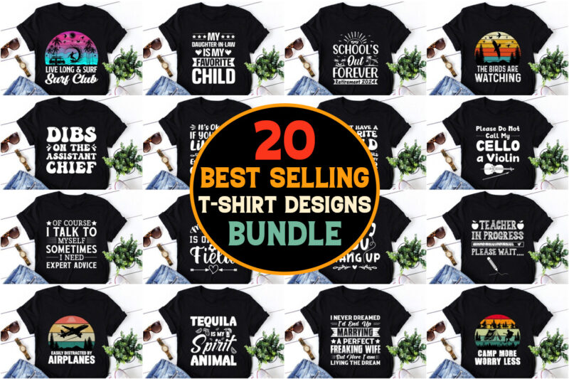 POD Best Selling T-Shirt Design Bundle