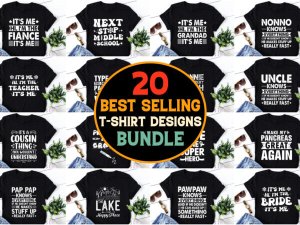 Pod best selling t-shirt design bundle