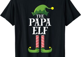 Papa Elf Shirt Matching Family Group Grandpa Dad Christmas T-Shirt