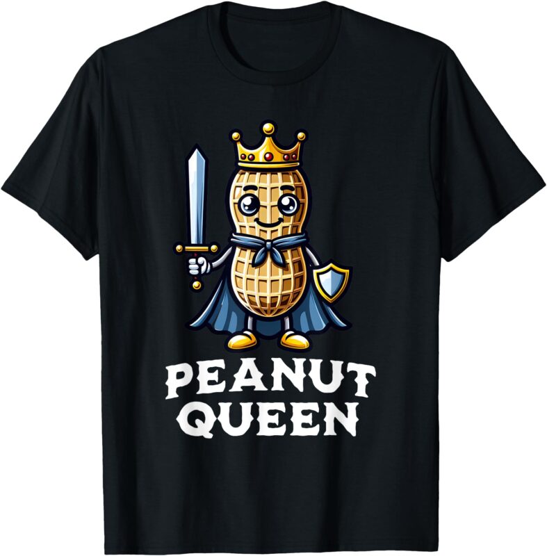 Peanut Queen Funny Peanut Lover Illustration T-Shirt