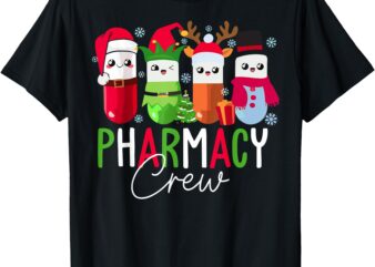 Pharmacy Crew Christmas Pharmacist Medicine Technician Xmas T-Shirt