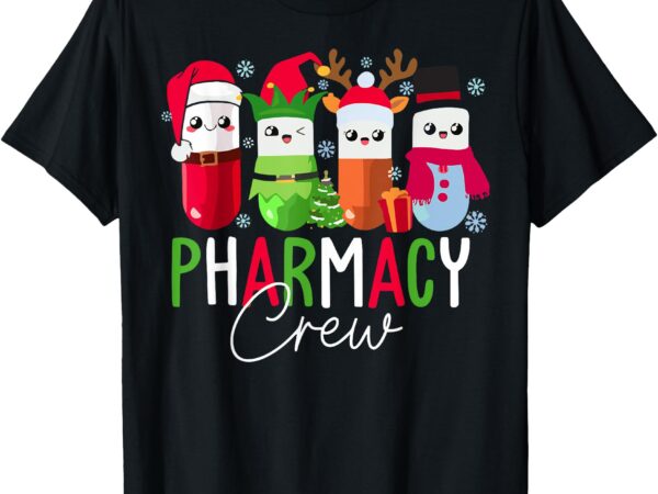 Pharmacy crew christmas pharmacist medicine technician xmas t-shirt