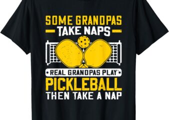 Pickle Ball Player Coach Grandpa For Paddleball Lover Fans T-Shirt