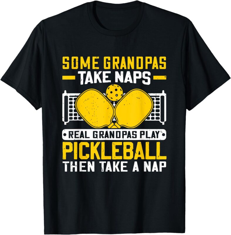 Pickle Ball Player Coach Grandpa For Paddleball Lover Fans T-Shirt