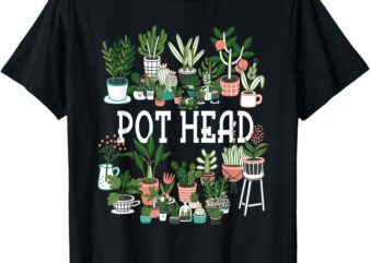 Plant Lover and Gardener_ Pot Head Succulent Short Sleeve T-Shirt