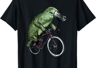 Platypus Cycling Funny Platypus Lover Platypus Bicycle T-Shirt