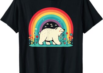 Polar bear with Rainbow T-Shirt