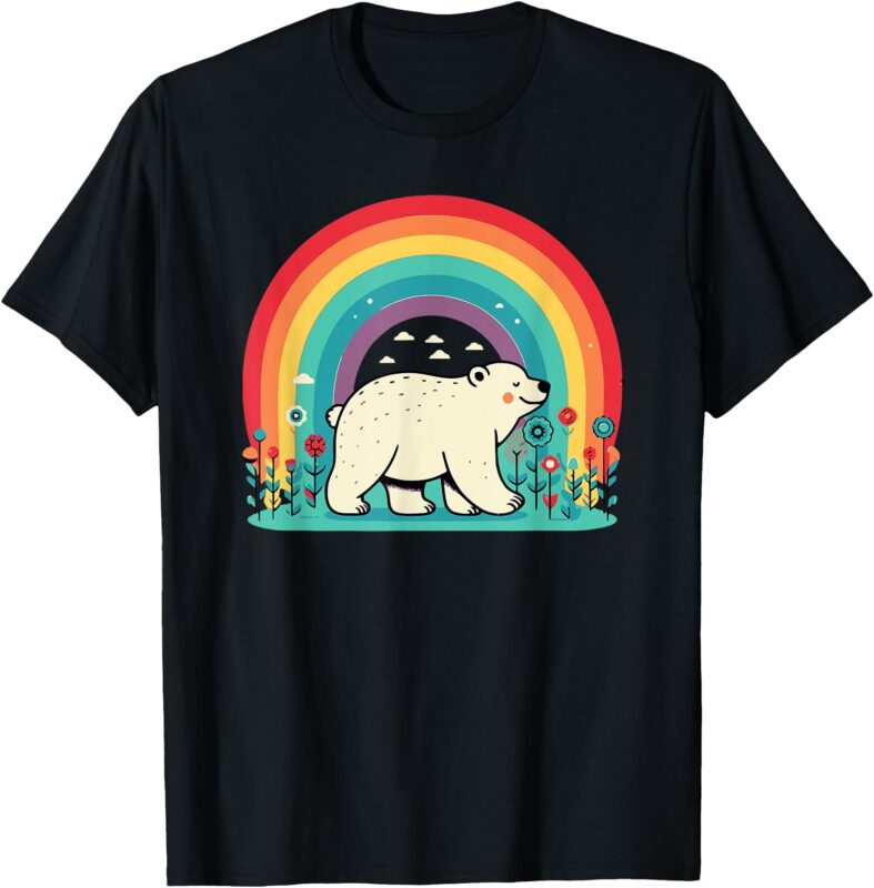 Polar bear with Rainbow T-Shirt