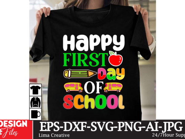 Happy first day of school t-shirt design, welcome back to school png, retro back to school png, back to school shirt png, first day of schoo