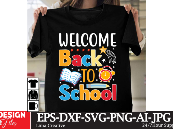 Welcome back to school t-shirt design, welcome back to school png, retro back to school png, back to school shirt png, first day of school p