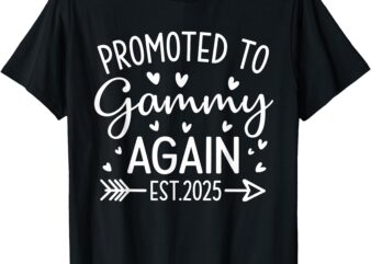 Promoted To Gammy Again 2025 Matching Family T-Shirt