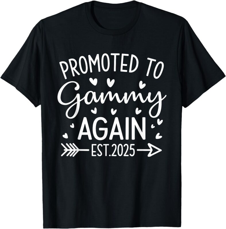 Promoted To Gammy Again 2025 Matching Family T-Shirt