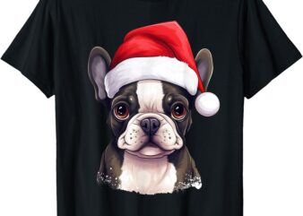 Pug Xmas Decoration Santa Hat Dog Christmas Funny Pug T-Shirt