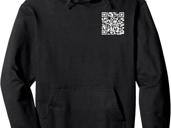 Qr scan code adult sarcasm humor f-ck you fu 2 side print pullover hoodie t shirt illustration