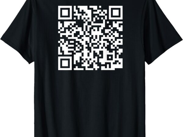 Qr scan code adult sarcasm humor f-ck you fu back print t-shirt