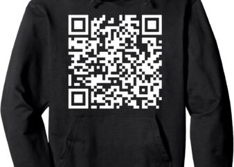 QR Scan Code Adult Sarcasm Humor – FU Print, Funny & Trend Pullover Hoodie