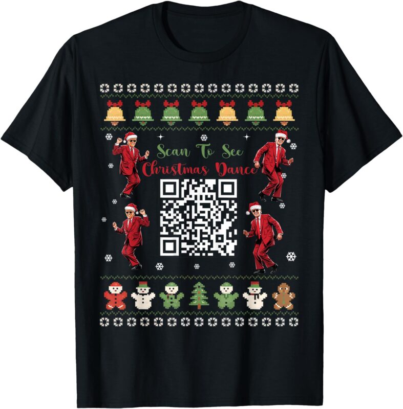 QR Trump Dance Code President Dance Code Christmas Dance Fun T-Shirt