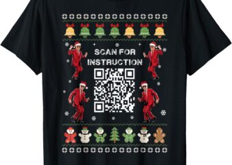 QR Trump Dance Code President Scan For Instruction Christmas T-Shirt