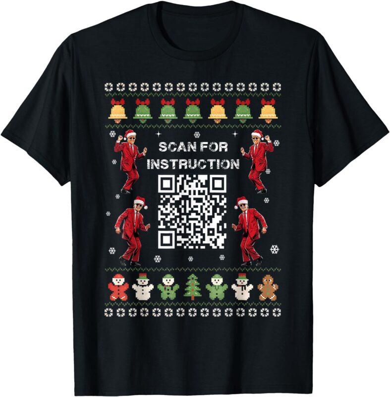 QR Trump Dance Code President Scan For Instruction Christmas T-Shirt