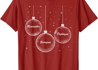 RED Friday Military Christmas Balls Remember Everyone T-Shirt