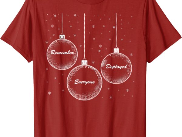 Red friday military christmas balls remember everyone t-shirt