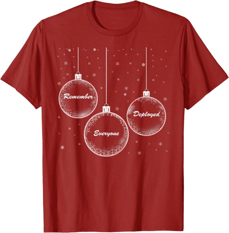 RED Friday Military Christmas Balls Remember Everyone T-Shirt