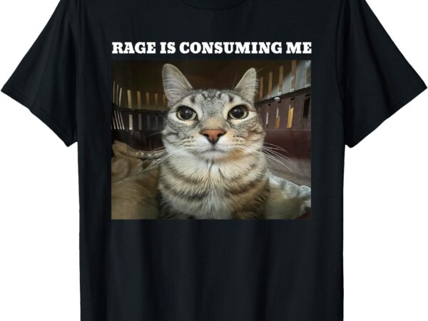 Rage is consuming me cat meme t-shirt