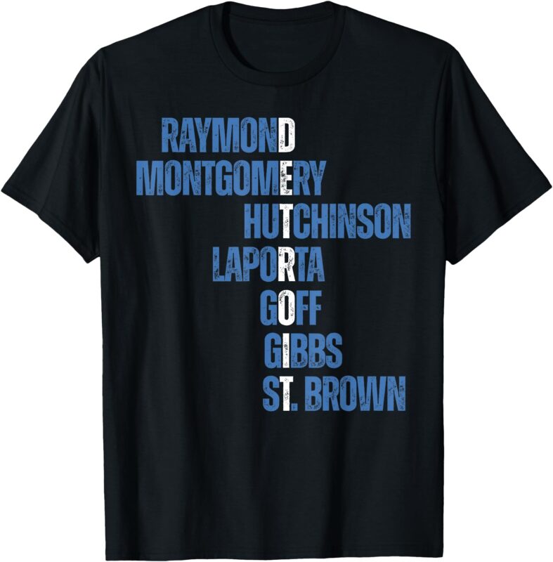 Raymond Montgomery Hutchinson Laporta Goff Gibbs St Brown T-Shirt