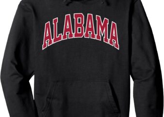 Retro Alabama Men Alabama Women Classic Red White Tee Gift Pullover Hoodie