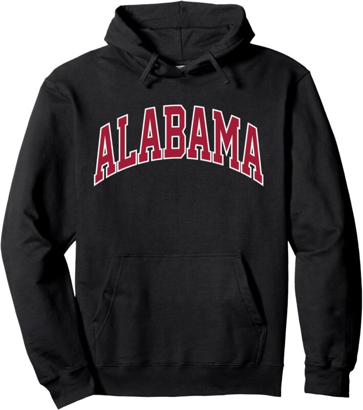 Retro Alabama Men Alabama Women Classic Red White Tee Gift Pullover Hoodie