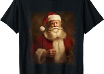 Retro Christmas Funny Trump Santa Claus Vintage Xmas Pajamas T-Shirt