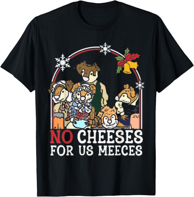 Retro Christmas No Cheese 90s For Us Music Meeces T-Shirt