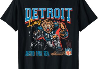 Retro Football Fan Lion Football Lovers T-Shirt