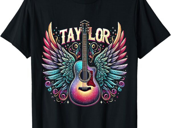 Retro groovy taylor first name personalized 80’s pink girl t-shirt