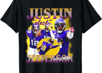 Retro Justin Tee Jefferson Design 90s Graphic T-Shirt