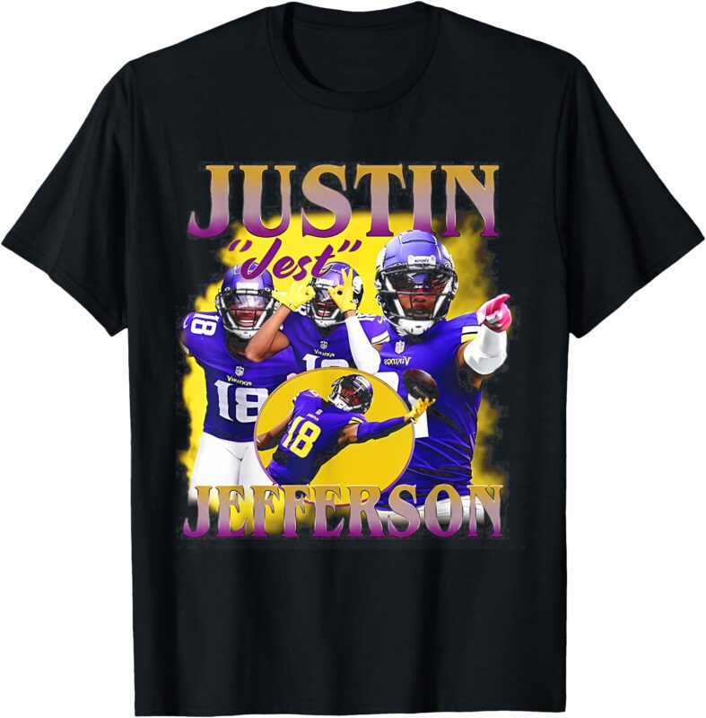 Retro Justin Tee Jefferson Design 90s Graphic T-Shirt