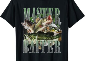 Retro Sunset Fishing Master Baiter Fish Funny Fisherman T-Shirt