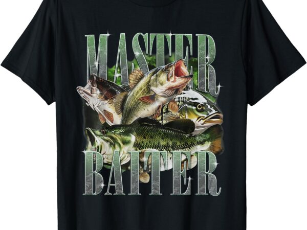 Retro sunset fishing master baiter fish funny fisherman t-shirt