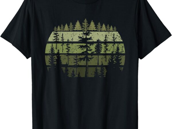 Retro wildlife trees outdoors nature forest vintage t-shirt