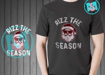 Rizz The Season SVG, Funny Santa Claus Christmas Rizz SVG